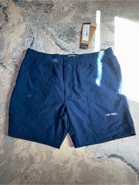 HEYBO. Men's Navy Cargo Shorts with Elastic Waist NWT